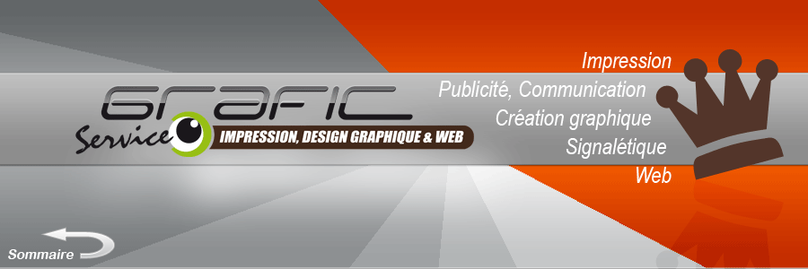 Entête Grafic Service - Impression, design, graphisme personnalisé, publicité, communication